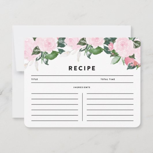 Carte Chic romance | Recette (Devant)
