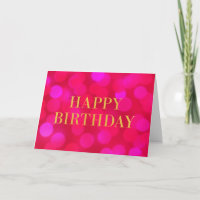Chic Rose Bokeh Lights Faux Gold Joyeux Anniversai