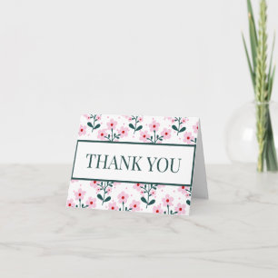 Carte Chic Rose & Floral à note personnelle