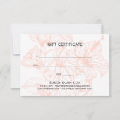 Carte Chic Rose Gold Floral | Certificat cadeau (Dos)