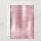 Carte Chic rose rousse gouttes rose Nouvel An Noël (Dos)