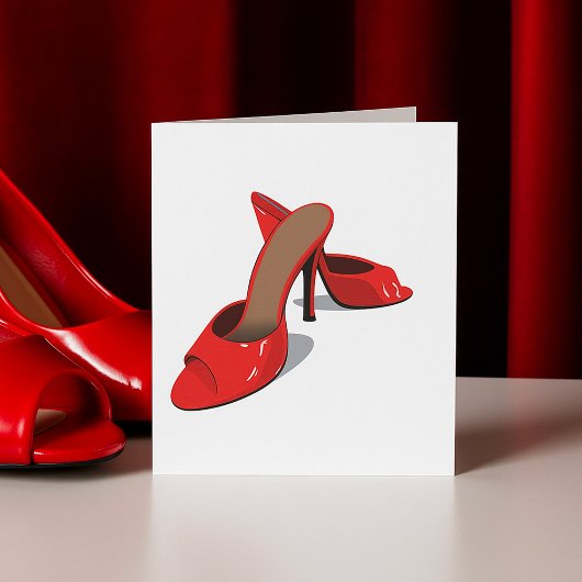 Carte Chic Rouge Haut talons Glamour Stiletto Mode