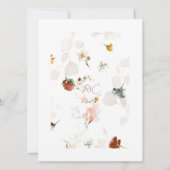 Carte Chic Rustique Aquarelle Boho Floral Garden Mariage (Dos)