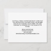 Carte Chic Simple Immobilier Société sur mesure Marketin (Dos)