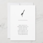 Carte Chic + Simple Script Moderne Siège Alphabétique D (Devant)