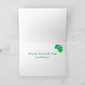 Carte Chic St Patrick's Greeting pour oncle Shamrock (Intérieur)