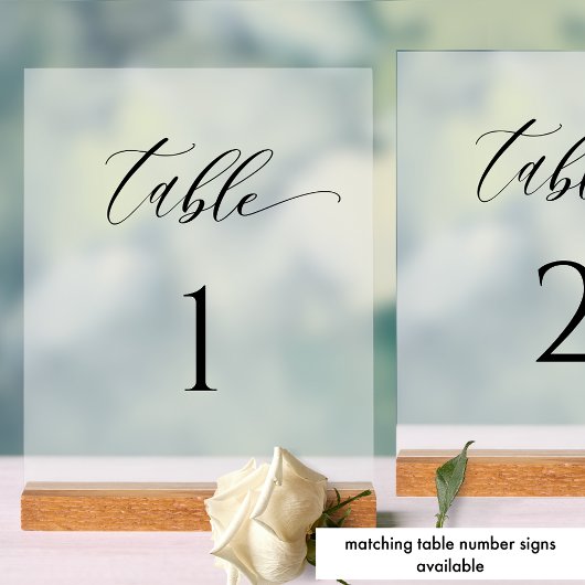 Carte Chic Table Mariage Plan de siège Style Frost