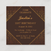Carte Chic Vintage Boîtier Anniversaire (Devant)