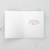 Carte Chic Violet Rouge or Abstrait Graduation (Intérieur)