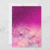 Carte Chic whimsical rose ombre parties scintillant merc (Dos)