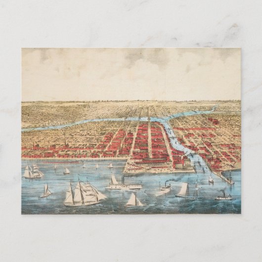 CARTE : CHICAGO, c1857 (Devant)