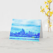 Carte Chicago de la Navy Pier Greeting Card (Fleur jaune)