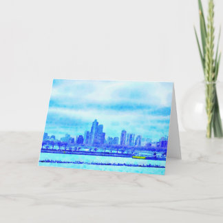 Carte Chicago de la Navy Pier Greeting Card
