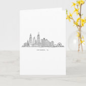 Carte Chicago IL Cityscape Illustration (Fleur jaune)