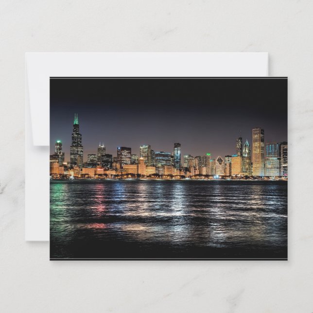 CARTE CHICAGO SKYLINE (Devant)