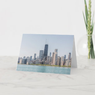Carte Chicago Skyline Avec Le Lac Michigan