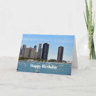 Carte Chicago Waterfront Skyline Photo Anniversaire