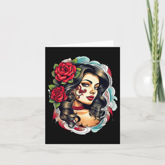 Carte Chicano Chicana La Raza Barrio Tatouage Art Décès (Devant)