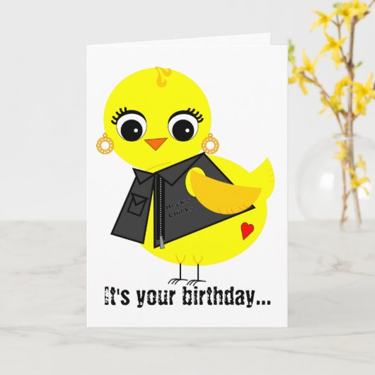 Carte Chick (Fleur jaune)