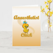 Carte Chick anesthésiste (Fleur jaune)