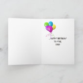 Carte Chick d'anniversaire pour papa (Intérieur)