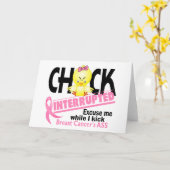 Carte Chick Interrompu 2 Cancer du sein (Fleur jaune)