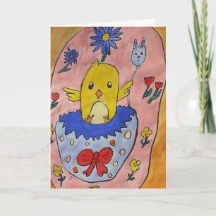 Carte Chick Pâques mignonne