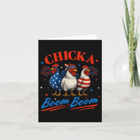 Carte Chicka Boom Boom Funny Patriotic Picken 4e De Ju (Devant)
