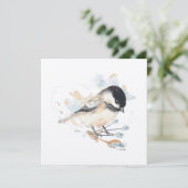 Carte Chickadee Bird Art (Debout devant)