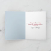 Carte Chickadee de Noël Au Coeur Rouge (Intérieur)