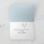 Carte Chickadee de Noël Au Coeur Rouge (Intérieur)