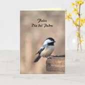 Carte Chickadee Día del Padre (Fleur jaune)