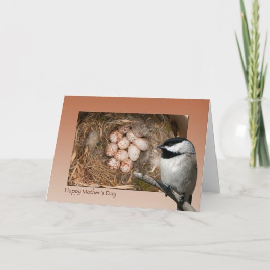 Carte Chickadee du jour de mère (Devant)