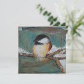 Carte Chickadee hivernal doux (Debout devant)