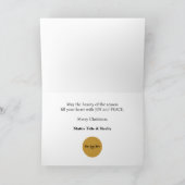 Carte Chickadee neige sur À feuillage persistant avec ba (Intérieur)