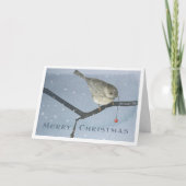 Carte Chickadee Noël hiver (Devant)