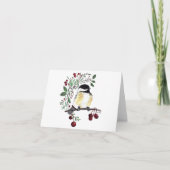 Carte Chickadee Watercolor Charming Note Card (Devant)