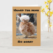 CARTE CHICKEN DIT-DANS UNE CAGE / MAUVAIS JOUR DE CHEVEU (Fleur jaune)