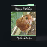 Carte Chicken Funny Happy Birthday<br><div class="desc">Funny chicken humour,  joyeux anniversaire Mother Clucker,  Don't get too fried,  birthday card.</div>