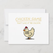 Carte Chicken Game Don't Look At The Chicken Funny Chick (Dos)