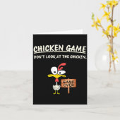 Carte Chicken Game Don't Look At The Chicken Funny Chick (Fleur jaune)
