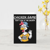 Carte Chicken Game Humorous Family Tee - Uni-adults &amp (Fleur jaune)