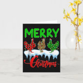 Carte Chicken Merry Christmas Pajamas Leopard Buffalo Pl (Fleur jaune)