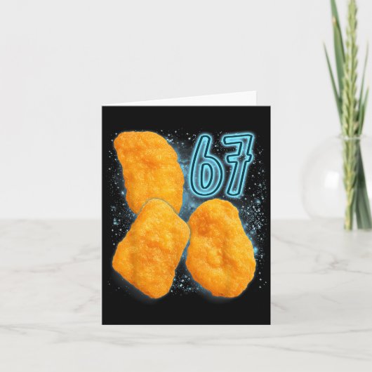 Carte Chicken Nugget Lover 67 Meme Six Seven Fried Chick (Devant)