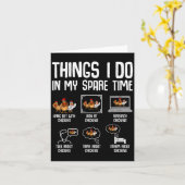 Carte Chicken Things I Do In My Spare Time Women Men Kid (Fleur jaune)