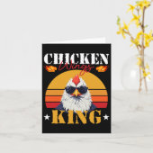 Carte Chicken Wing King Retro Sunset Byrbeque Buffalo Bb (Fleur jaune)