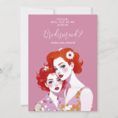 Carte ChicRomantic Vintage Pop Women JR Bridesmaid  (Devant)