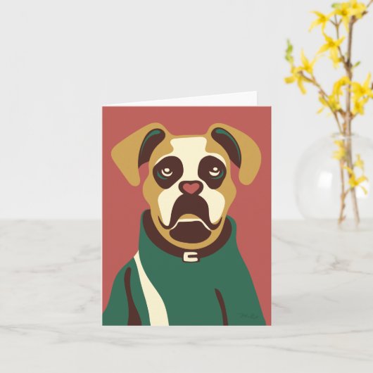 Carte Chien #001 par Phillip Clark ・ PerfectlyHank.com (Fleur jaune)