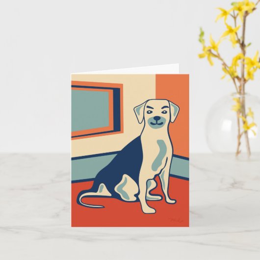 Carte Chien #004 par Phillip Clark ・ PerfectlyHank.com (Fleur jaune)