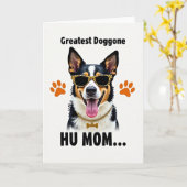 Carte Chien à Imprimé Animal (Fleur jaune)